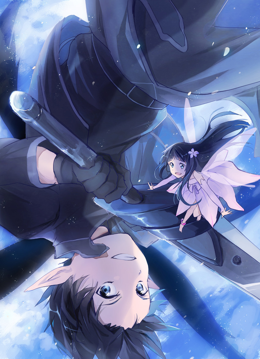 kirito and yui (sword art online) drawn by alice_1218