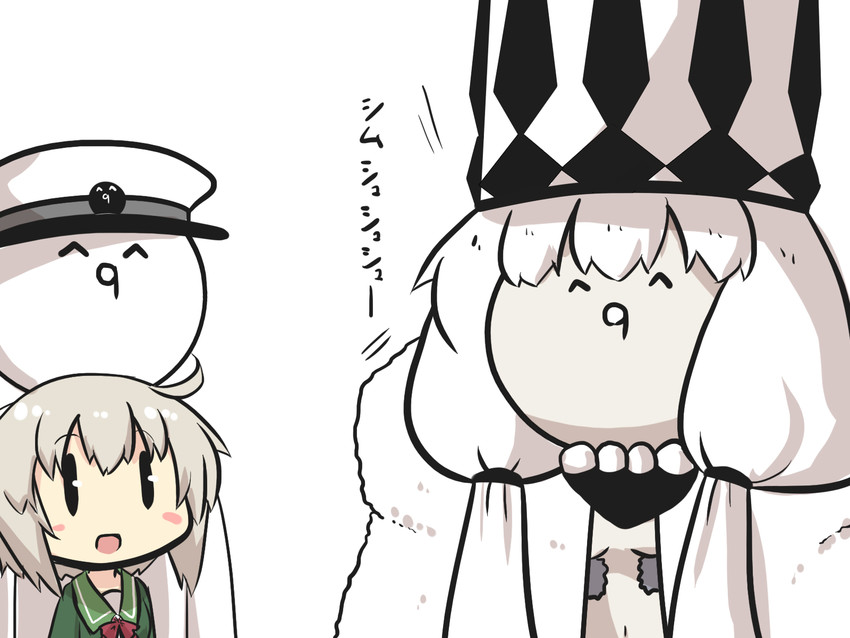 admiral, shimushu, northern water princess, and boom-kun (kantai collection) drawn by goma_(gomasamune)