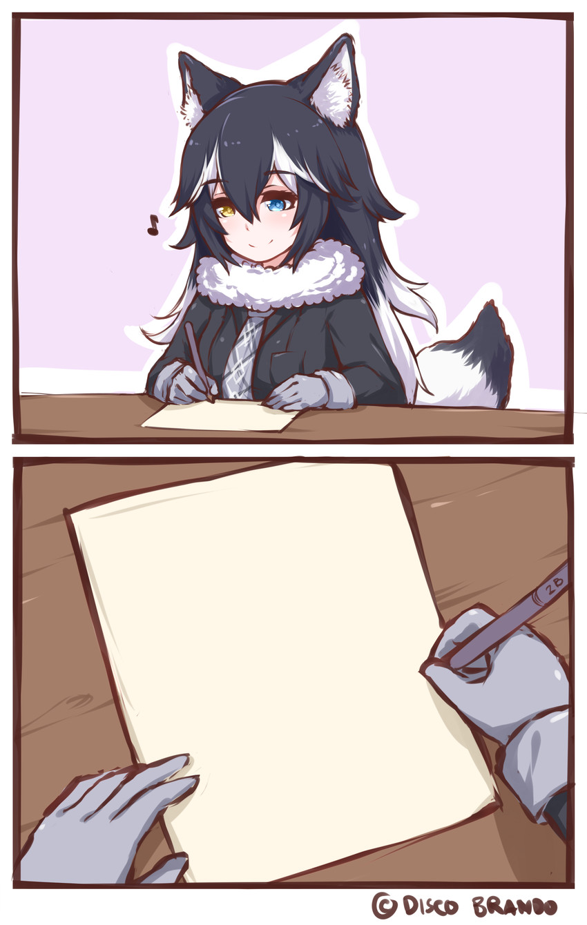 grey wolf (kemono friends) drawn by disco_brando