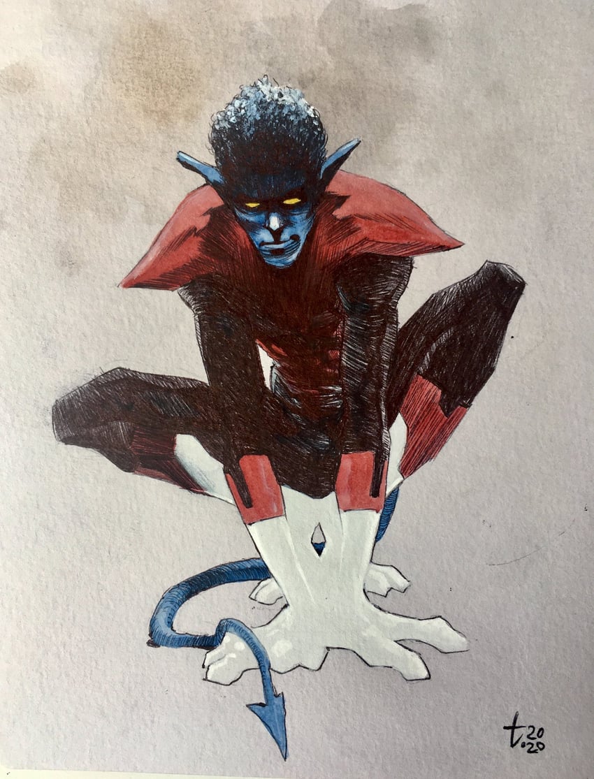 nightcrawler (marvel and 1 more) drawn by tirso_cons