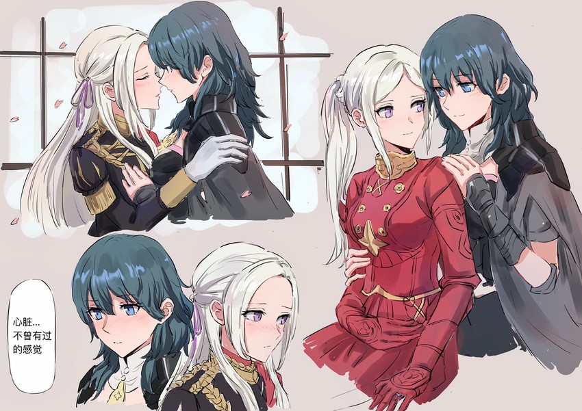 female byleth and edelgard von hresvelg (fire emblem and 1 more) drawn by emika_(ww66229393)