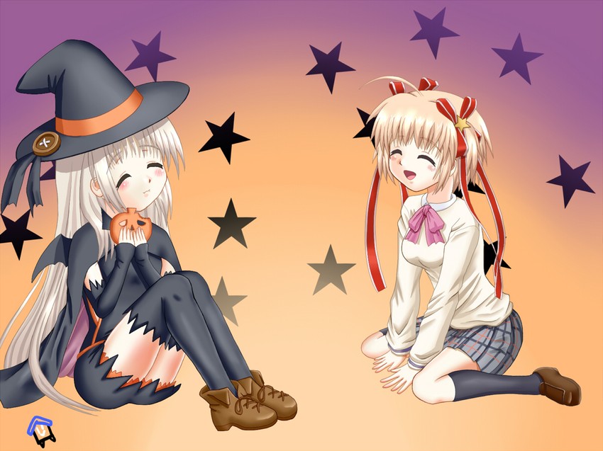 noumi kudryavka and kamikita komari (little busters!) drawn by nekogoya