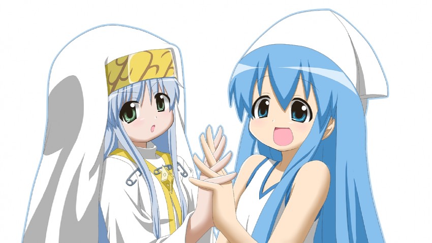 ikamusume and index (toaru majutsu no index and 1 more) drawn by natsukawa_hikari