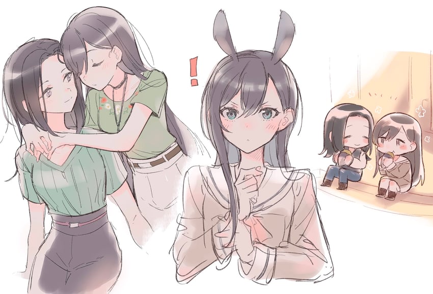 hanazono tae and wakana rei (bang dream!) drawn by shiontaso