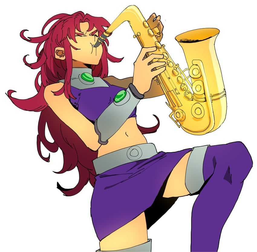 starfire (dc comics and 1 more) drawn by isaacchief300