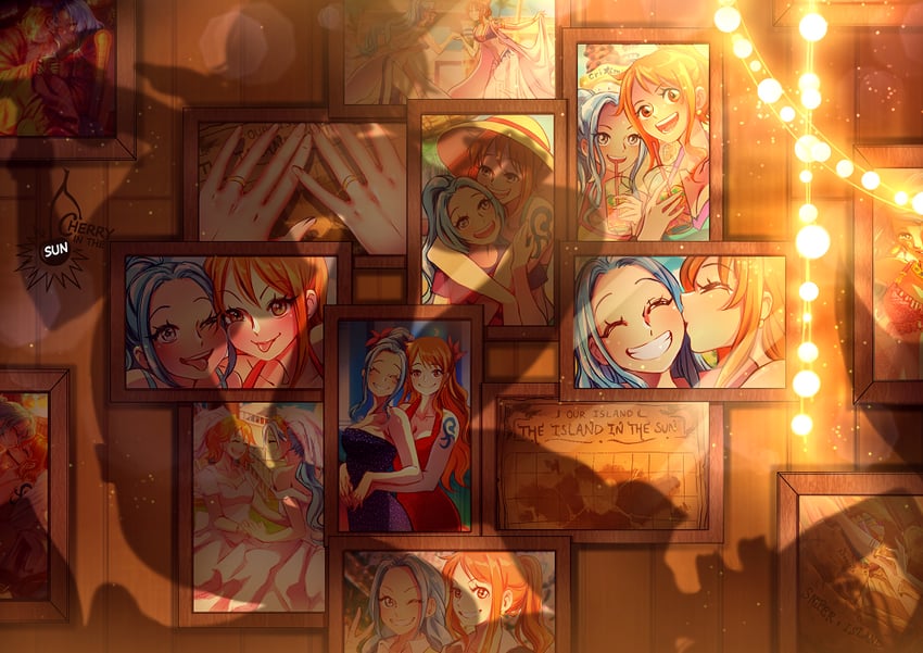 nami and nefertari vivi (one piece) drawn by cherry_in_the_sun
