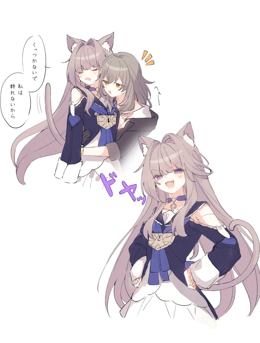 trailblazer, stelle, and herta (honkai and 1 more) drawn by genshou_ex