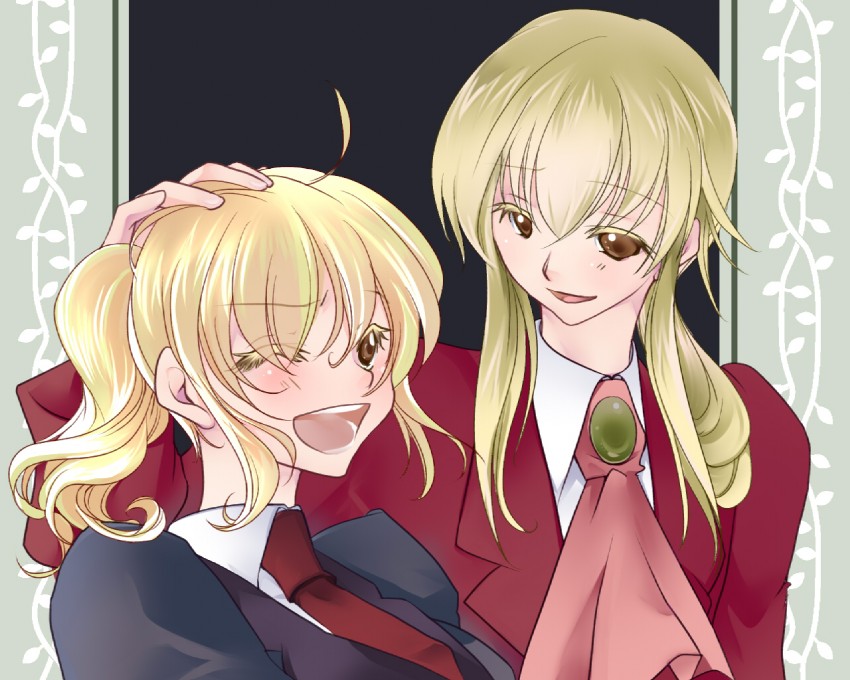 ushiromiya jessica and ushiromiya lion (umineko no naku koro ni) drawn by koougi