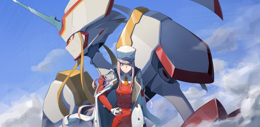 zero two and strelizia (darling in the franxx) drawn by ayami_(user_gywv2483)
