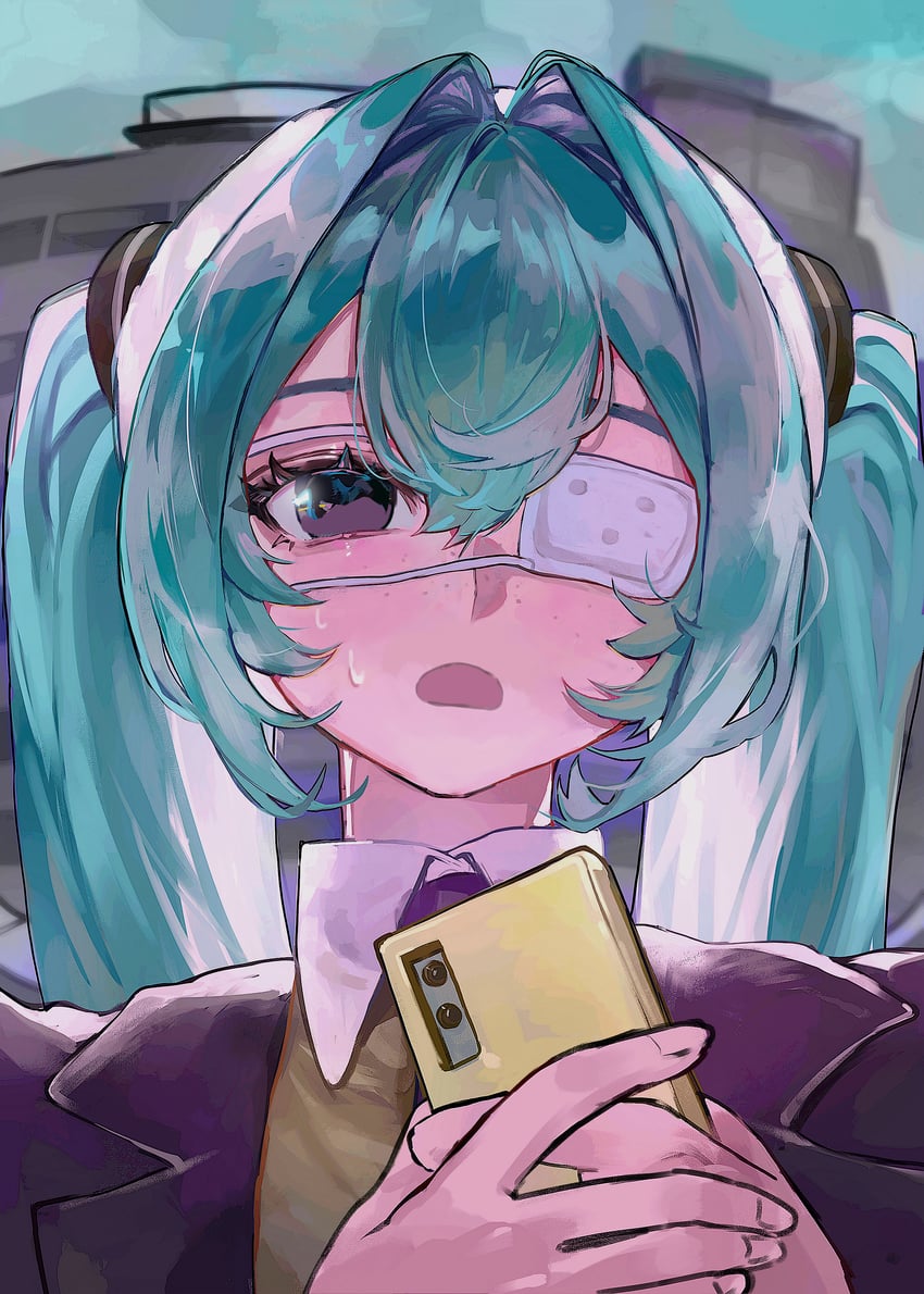 hatsune miku (vocaloid and 1 more) drawn by htbjca3l