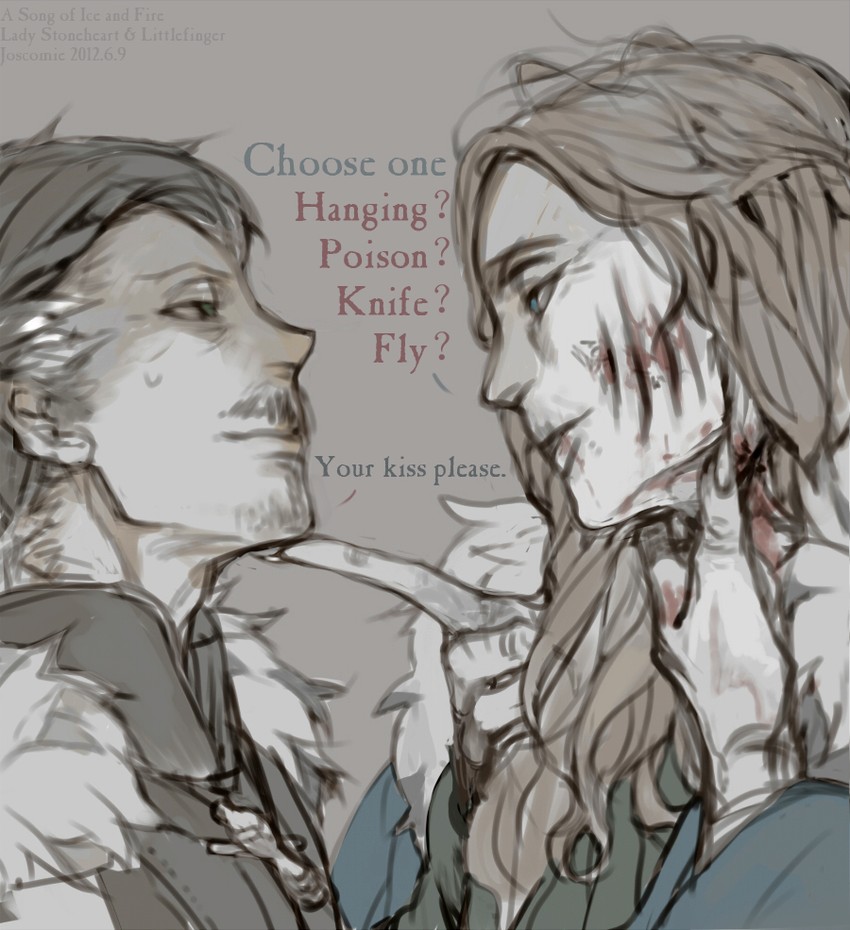 petyr baelish, catelyn tully, and lady stoneheart (a song of ice and fire) drawn by wavesheep