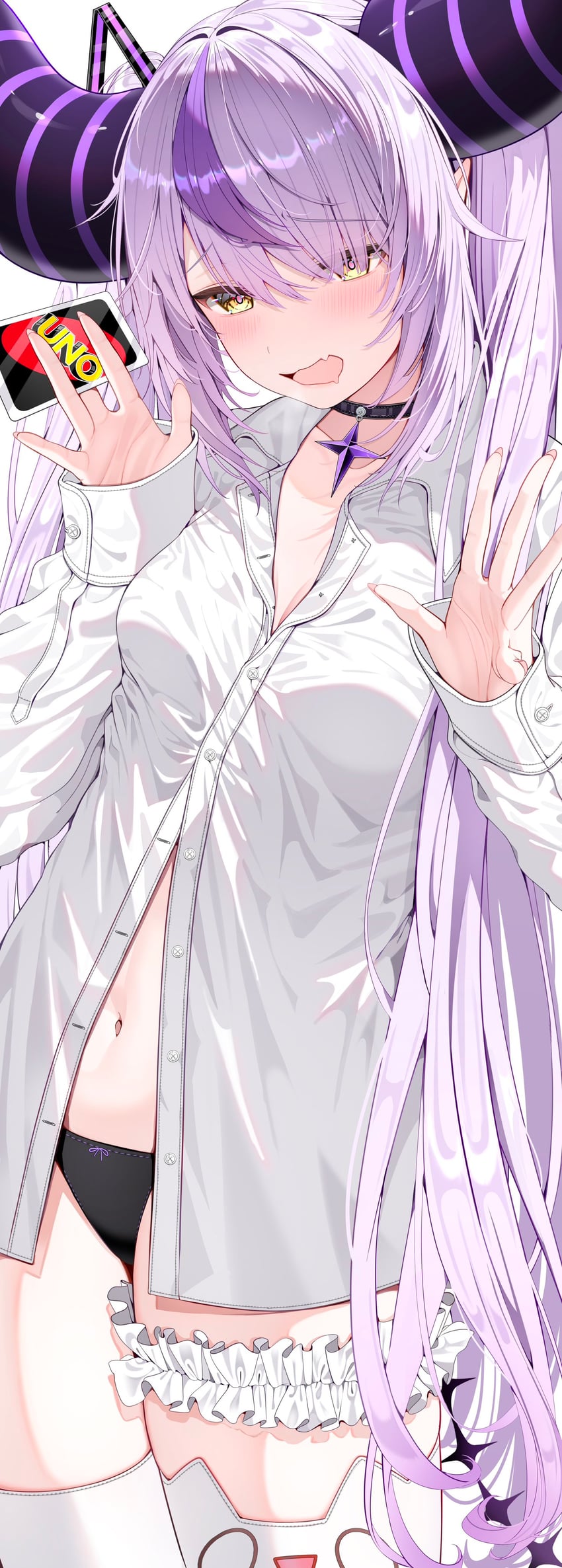 la+ darknesss (hololive and 1 more) drawn by nikumega