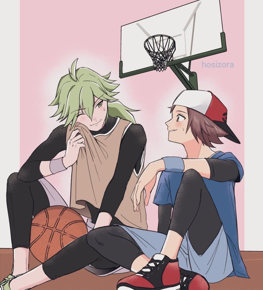 hilbert and n (pokemon and 1 more) drawn by houseki_modoki