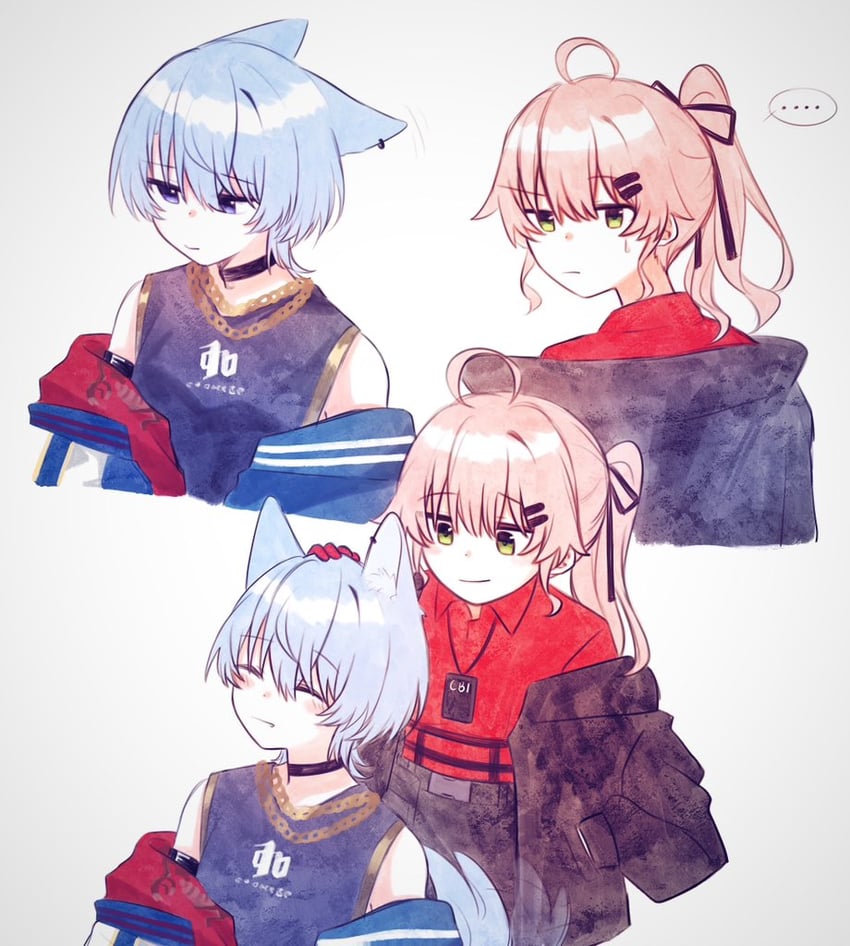 hoshimachi suisei and sakura miko (hololive and 1 more) drawn by yumi5469