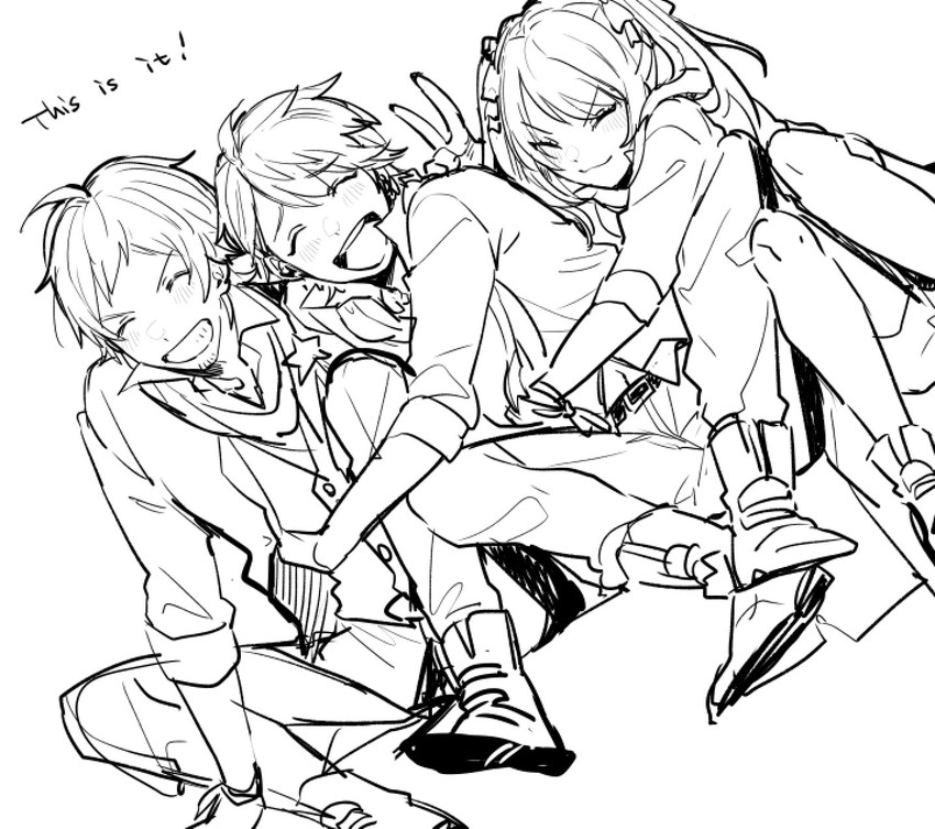 mizushima saki, tendo teru, and maita rui (idolmaster and 1 more) drawn by nadachix