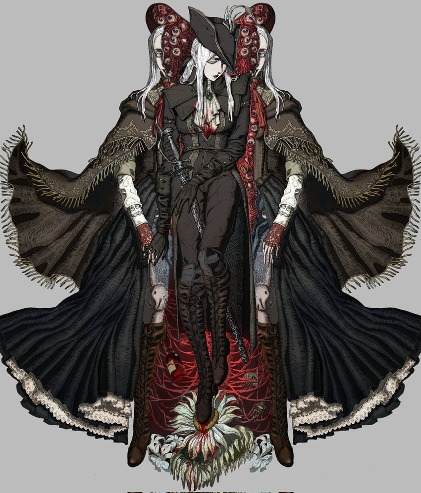 plain doll and lady maria of the astral clocktower (bloodborne) drawn by breen_(geppert_kristy)
