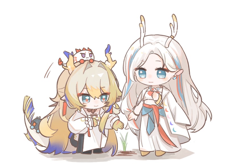 shu, dusk, nian, and nine-colored deer (arknights and 1 more) drawn by shang_ge_promax