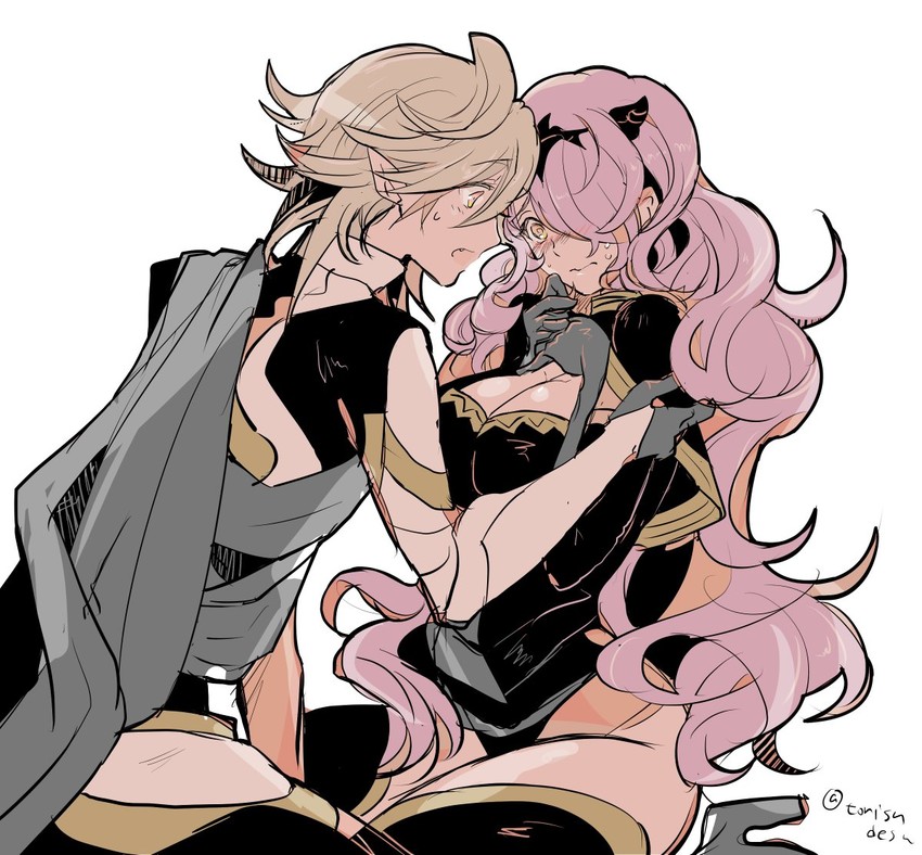 camilla and male corrin (fire emblem and 1 more) drawn by torisudesu