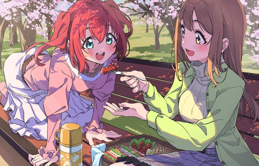 kunikida hanamaru and kurosawa ruby (love live! and 1 more) drawn by shiratama_(siratama5656)