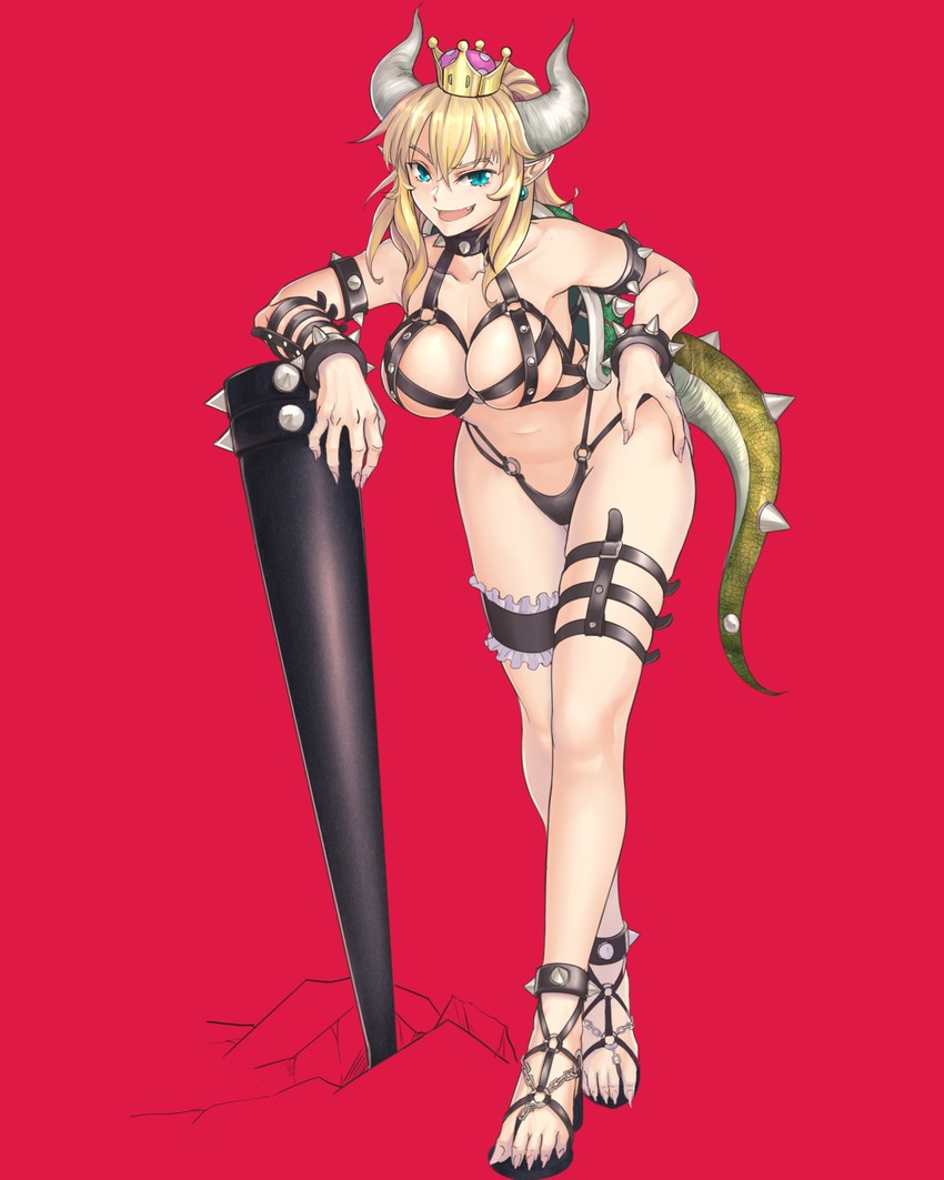 bowsette (mario and 1 more) drawn by amiba_(nerdamiba)
