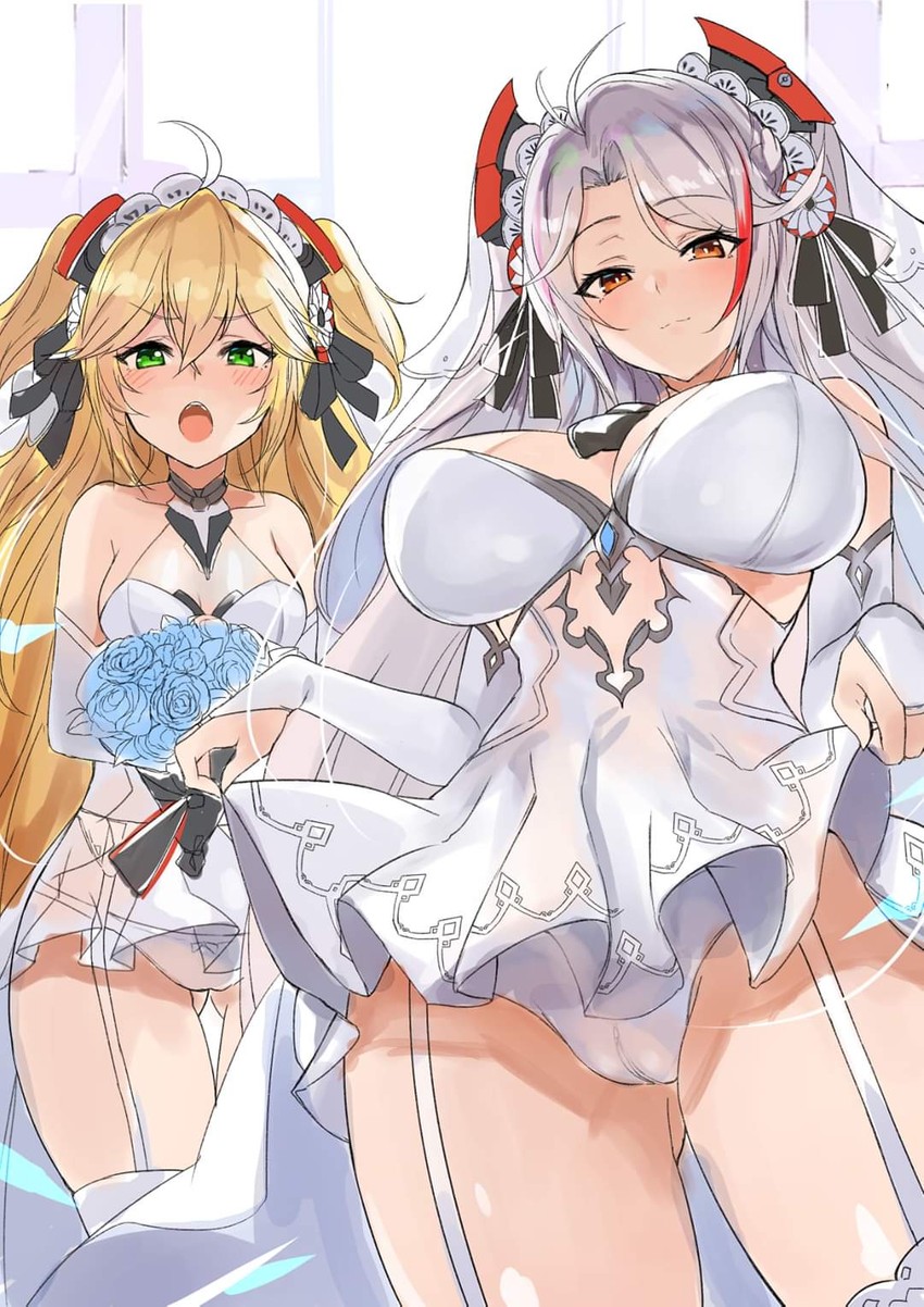 prinz eugen and admiral hipper (azur lane) drawn by luse_maonang