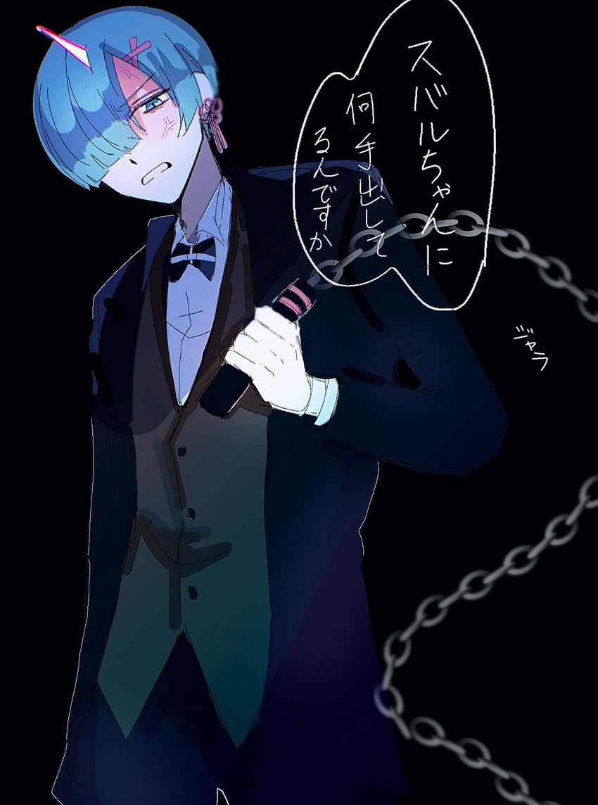 rem (re:zero kara hajimeru isekai seikatsu) drawn by yonro_(a62573y)