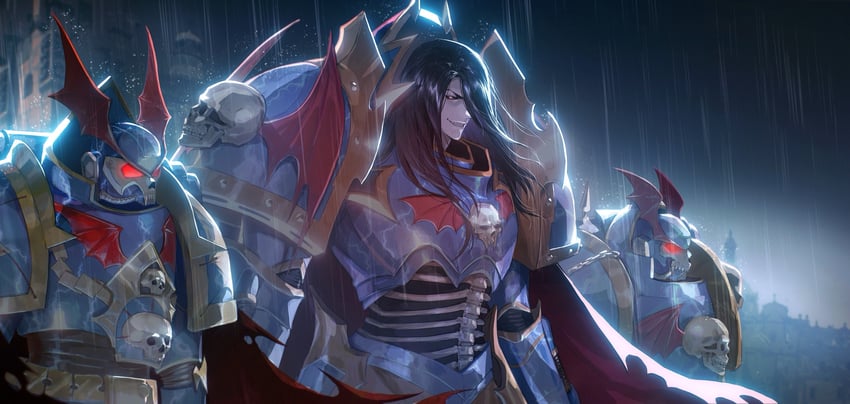 adeptus astartes and konrad curze (warhammer 40k) drawn by magicalduck21