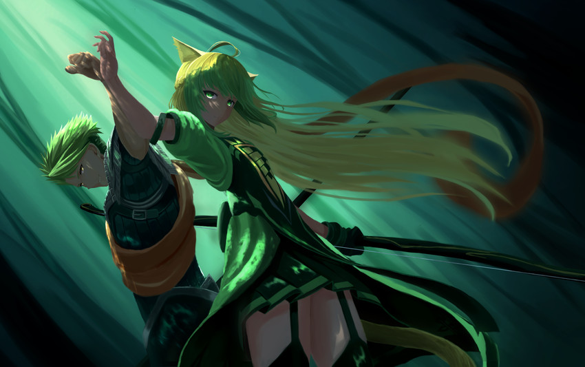 atalanta and achilles (fate and 1 more) drawn by mukade_(siieregannsu)