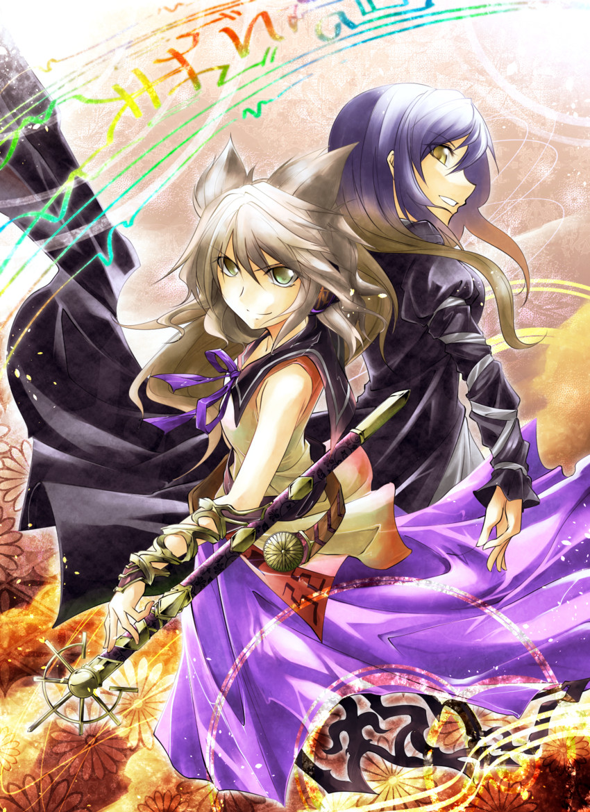 hijiri byakuren and toyosatomimi no miko (touhou) drawn by kakao_(noise-111)