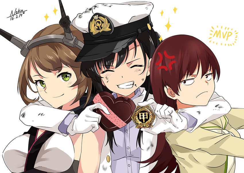 mutsu, female admiral, ooi, and ooi kai ni (kantai collection) drawn by neko_(yanshoujie)