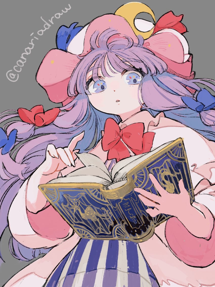 patchouli knowledge (touhou and 1 more) drawn by canariadraw