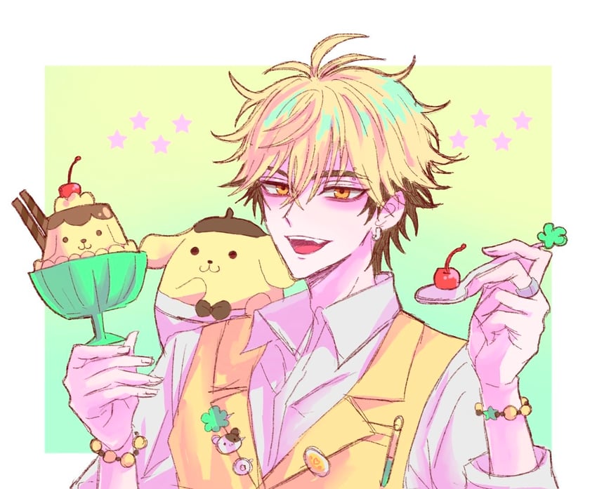 pompompurin and xia fei (sanrio and 1 more) drawn by pomp0727