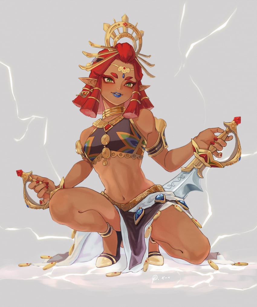 riju (the legend of zelda and 1 more) drawn by p.x.egg