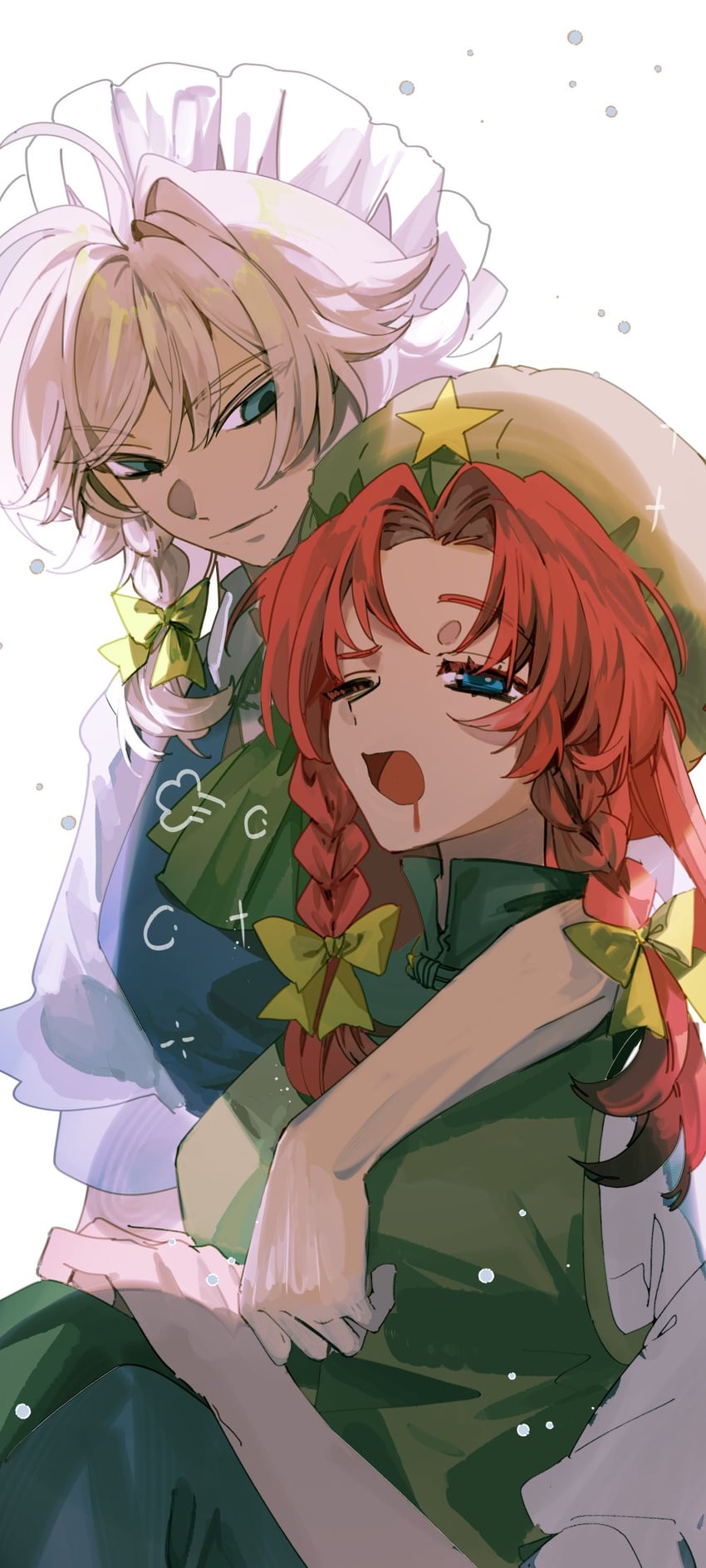 izayoi sakuya and hong meiling (touhou) drawn by xian_qishui