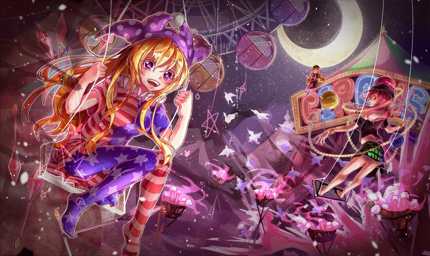 clownpiece, junko, and hecatia lapislazuli (touhou) drawn by shometsu-kei_no_teruru