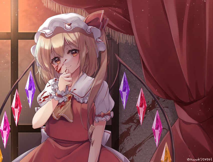 flandre scarlet (touhou) drawn by haruki_(colorful_macaron)