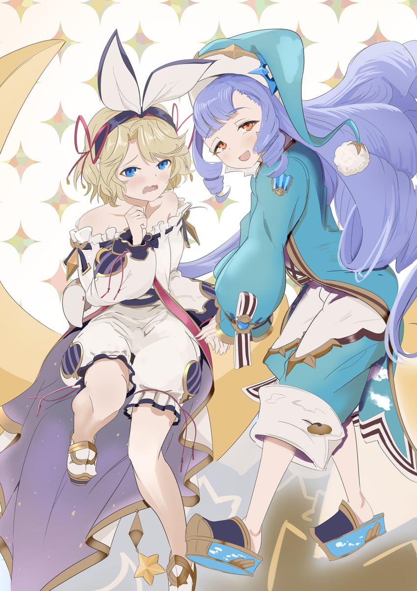 phoebe and morphe (granblue fantasy) drawn by c_maremaru