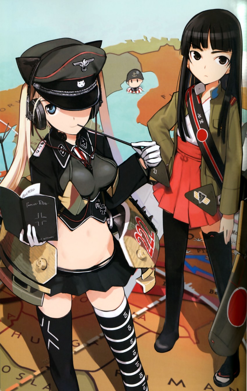 panther and ki-84 hayate (mc axis) drawn by shimada_fumikane