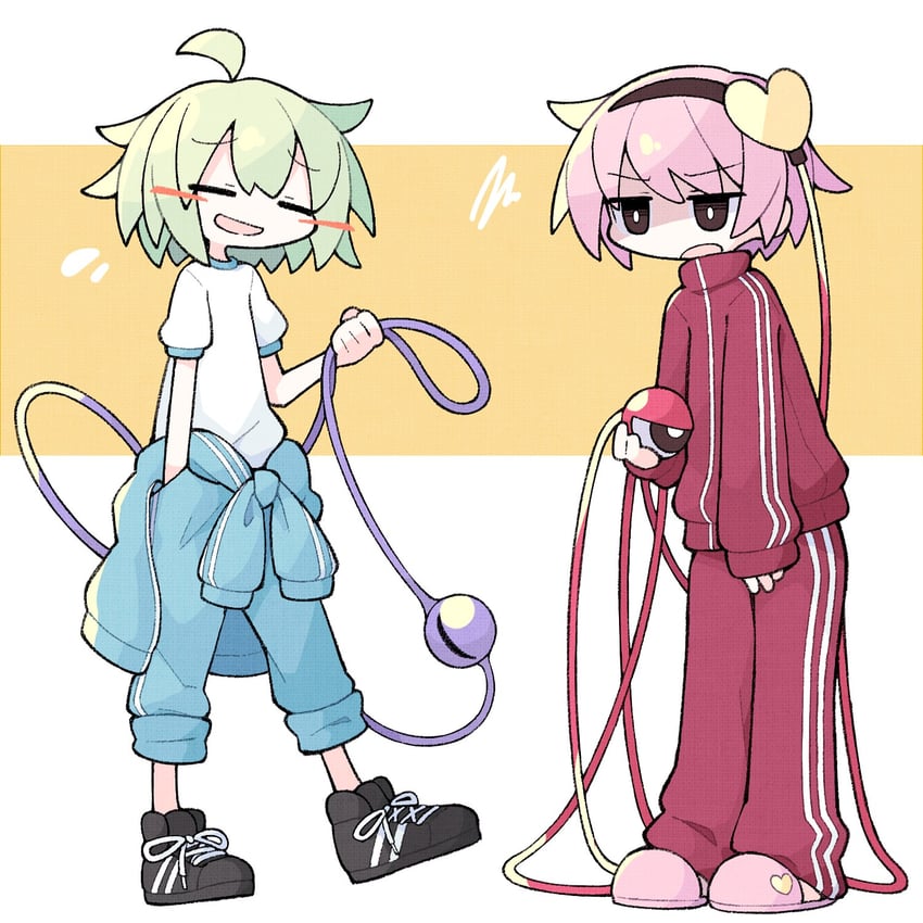 komeiji koishi and komeiji satori (touhou) drawn by asameshi