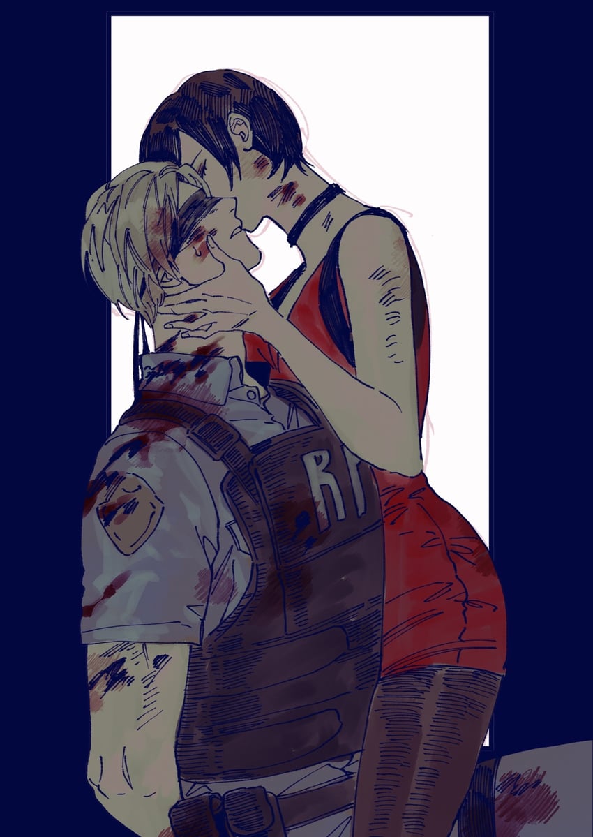 leon s. kennedy and ada wong (resident evil and 1 more) drawn by nul