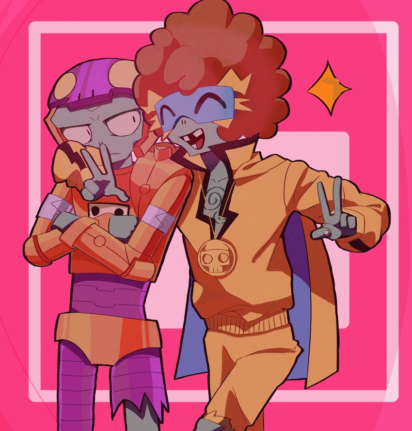 electric boogaloo and rustbolt (plants vs. zombies and 1 more) drawn by xh5_(xinjinjumin348470816236)