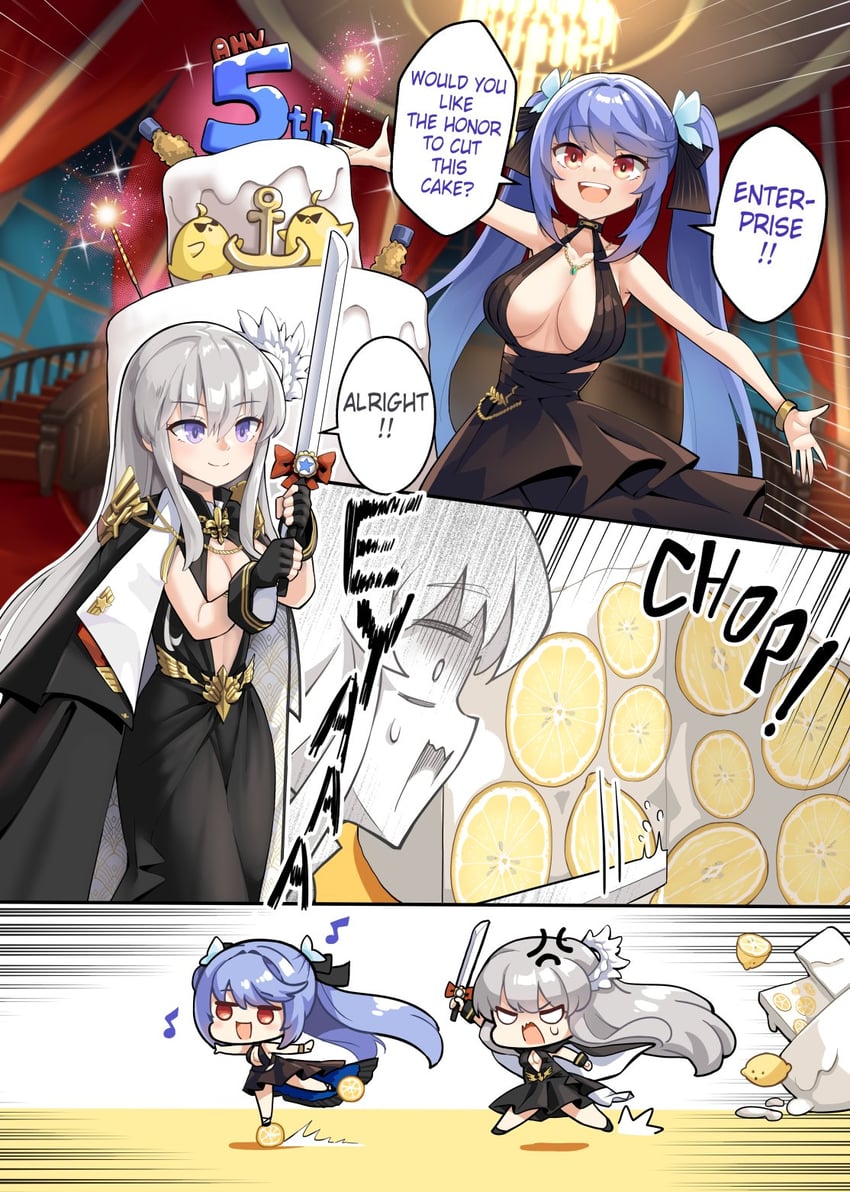 manjuu, enterprise, crewmate, and essex (azur lane and 1 more) drawn by hm_(hmongt)