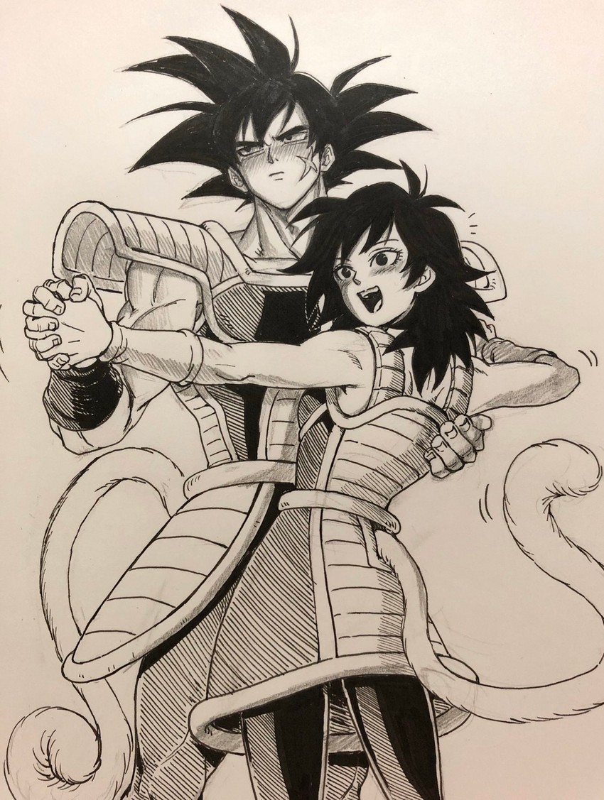 bardock and gine (dragon ball and 1 more) drawn by yse5959