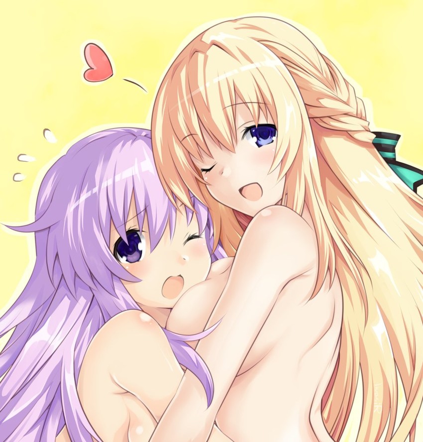 nepgear and vert (neptune) drawn by iwashi_dorobou_-r-