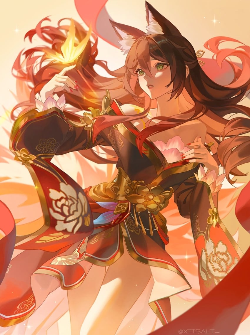 tingyun and fugue (honkai and 1 more) drawn by xiisalt