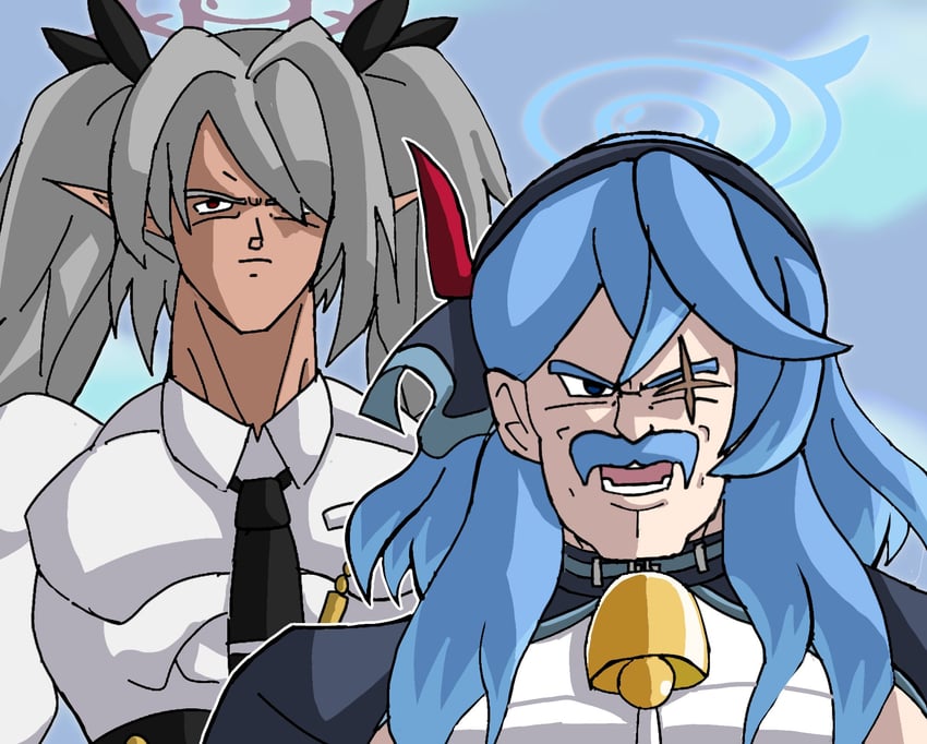 ako, iori, broly, and paragus (blue archive and 2 more) drawn by denoukuraimakku