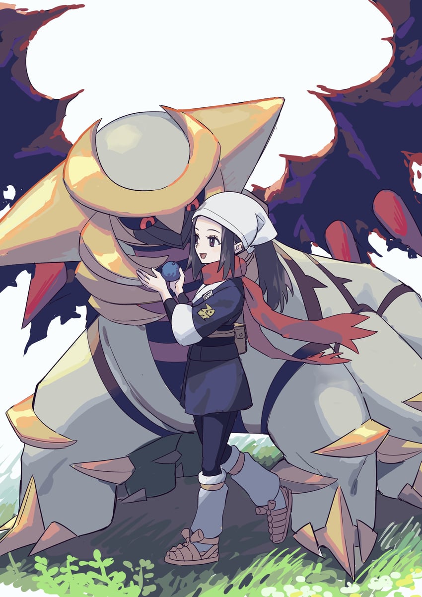 akari and giratina (pokemon and 1 more) drawn by elemoncake