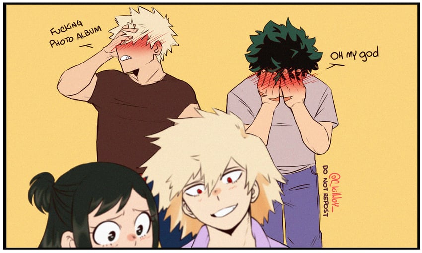 midoriya izuku, bakugou katsuki, bakugou mitsuki, and midoriya inko (boku no hero academia) drawn by mica_(c_killjoy)