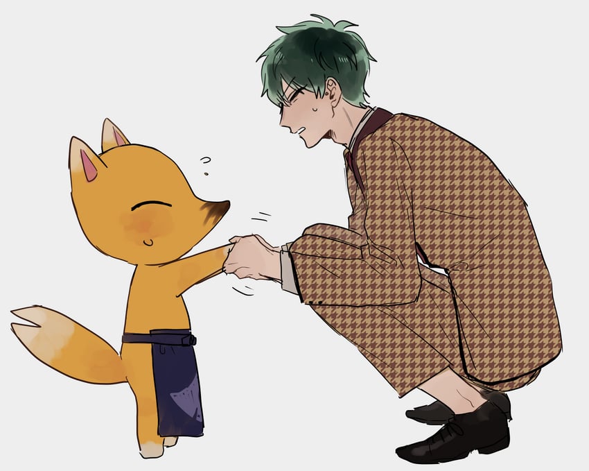 nurude sasara and redd (animal crossing and 1 more) drawn by zy_(dondokodo-mu)