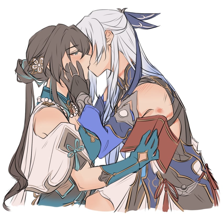 ruan mei and jingliu (honkai and 1 more) drawn by yurenn